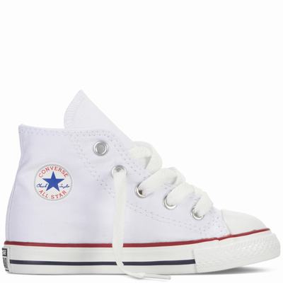 Converse Chuck Taylor All Star Classic Colours Tdlr/Yth High Tops Kids - White Shoes (213UNSEQ)